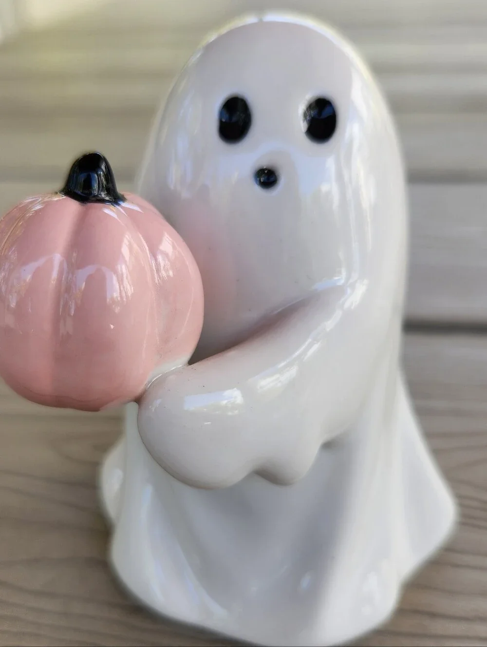 2024 Ceramic Ghost Pink Pumkpin Halloween Figurine TARGET Hyde and Eek! NWT